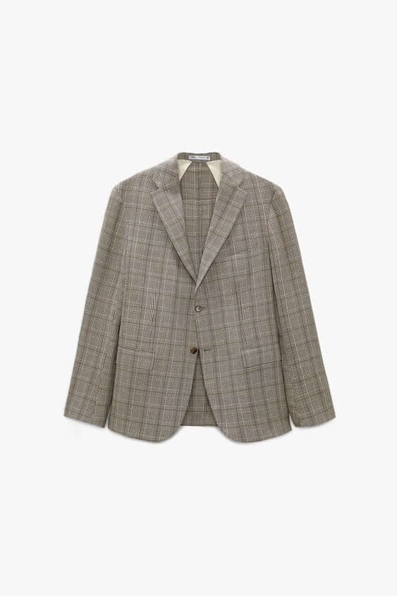 Imagen Blazer Beige Cuadros