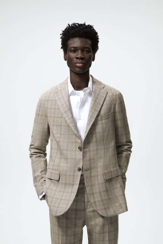 Imagen Blazer Beige Cuadros Model